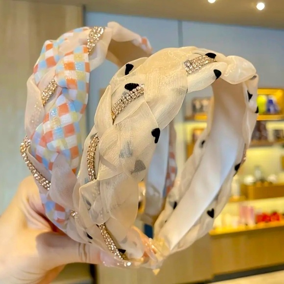 Vintage Style Braided Rhinestone Headband - Picture 5 of 6